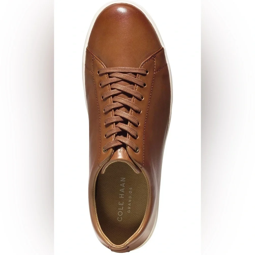 Cole Haan Tan Leather Lace-Up Sneaker